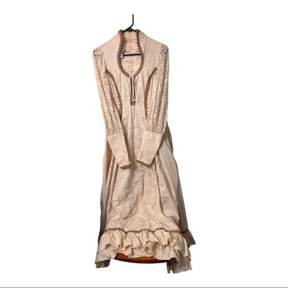 GUNNE Sax 1970s Vintage Zip Sleeves Dress - Picture 8 of 14